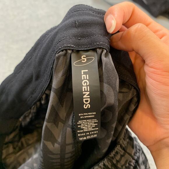 Legends Shorts Mens S Small Black Grey Luka 5 Inch Unlined Active Gym Train Run - Picture 7 of 11